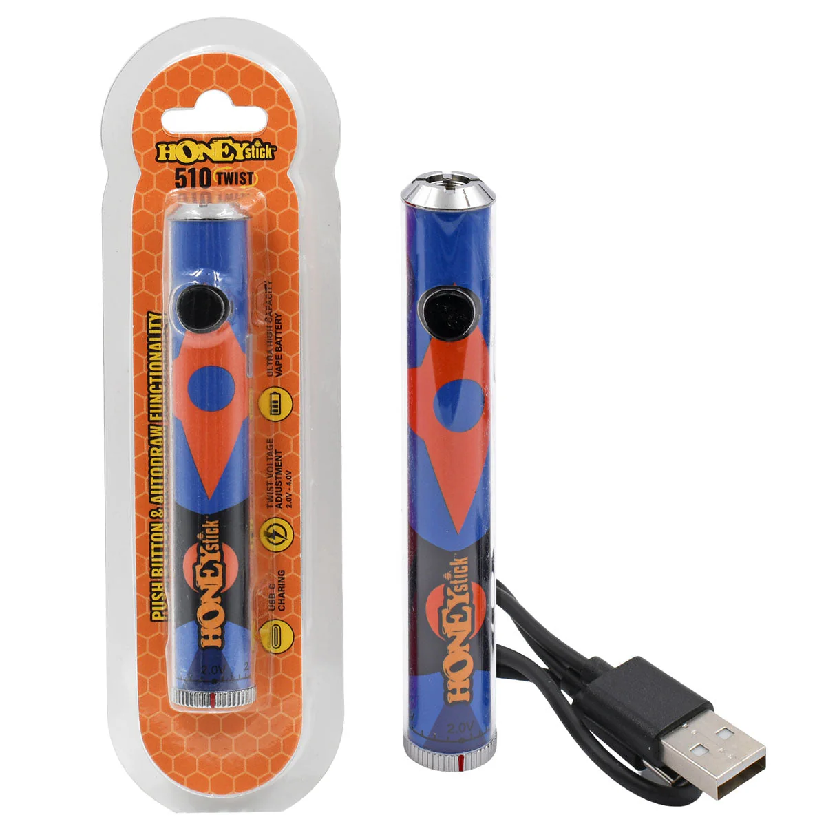 Honeystick Designer Twist 510 Thread Cart Vape Pen Battery - Image 15
