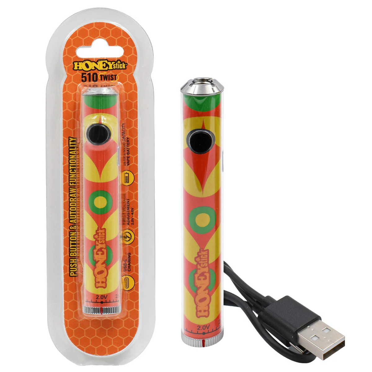 Honeystick Designer Twist 510 Thread Cart Vape Pen Battery - Image 17