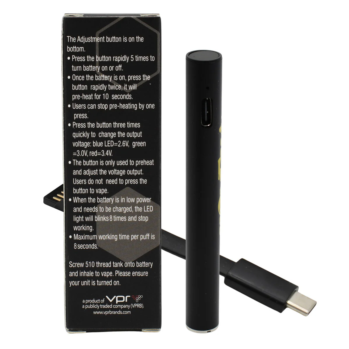 HoneyStick Buttonless Gen 2 Auto Draw 510 Thread Vape Cart Pen Battery - Image 4