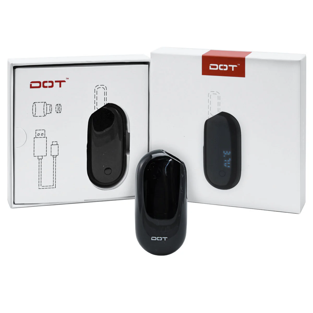 DOT Mini-Q Digital 510 Thread Vape Cartridge Battery - Image 5