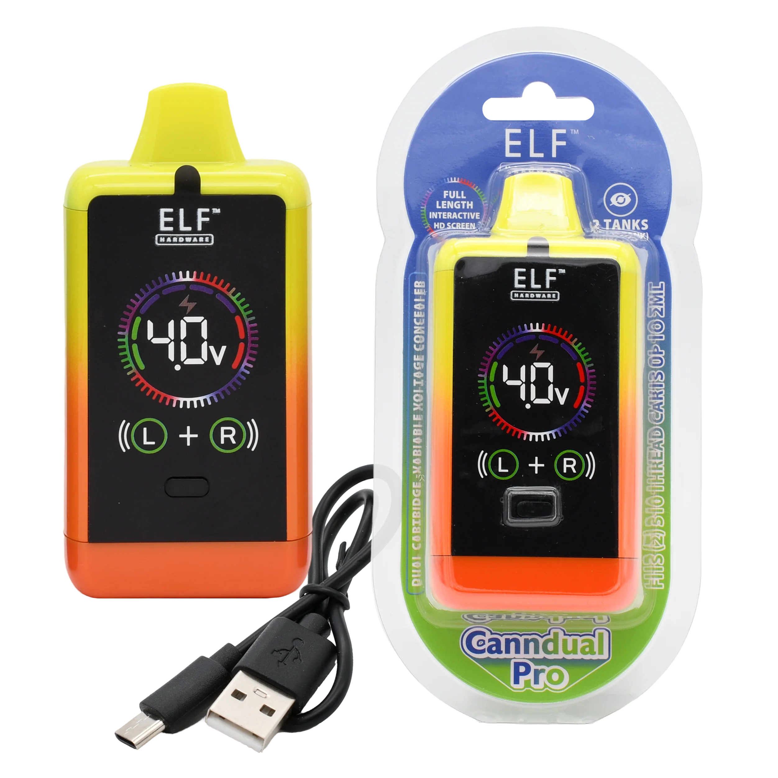 ELF Canndual Pro Discreet Dual 510 Thread Vape Cart Battery - Image 14