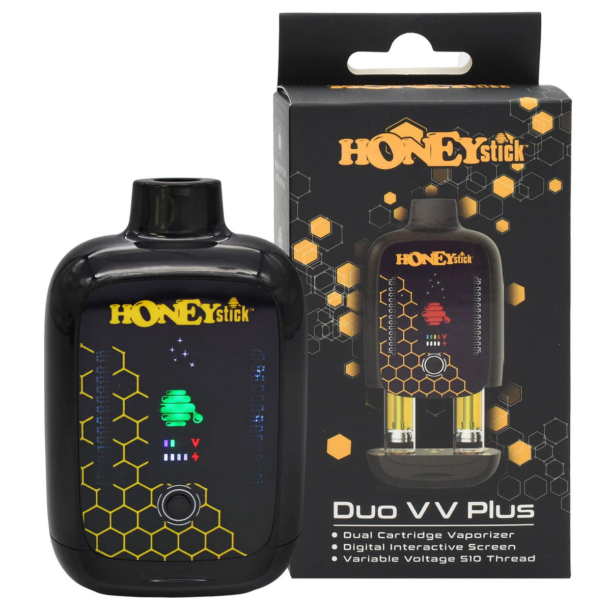 Honeystick DUO VV PLUS 510 Thread Vape Cart Battery - Image 14