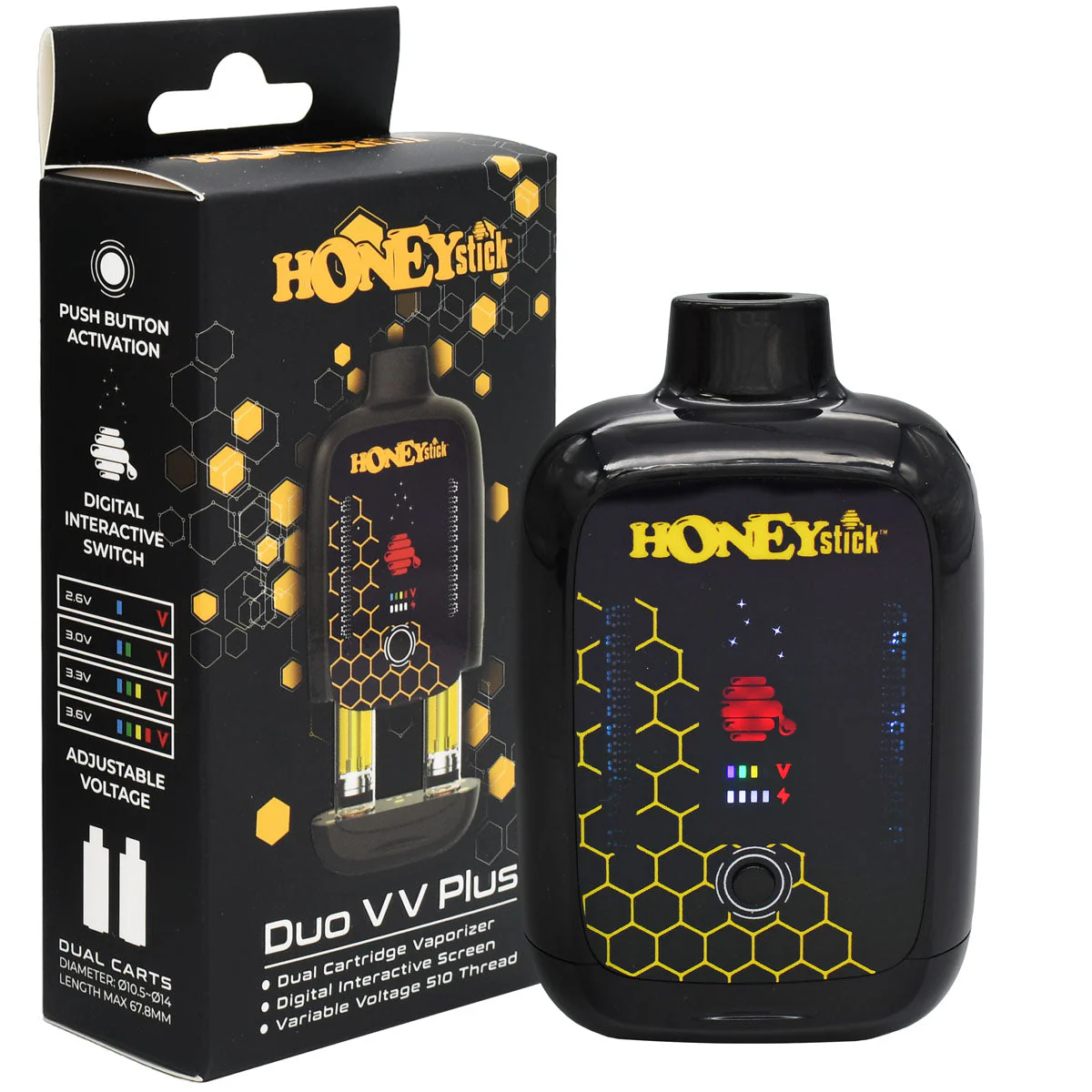 Honeystick DUO VV PLUS 510 Thread Vape Cart Battery - Image 19