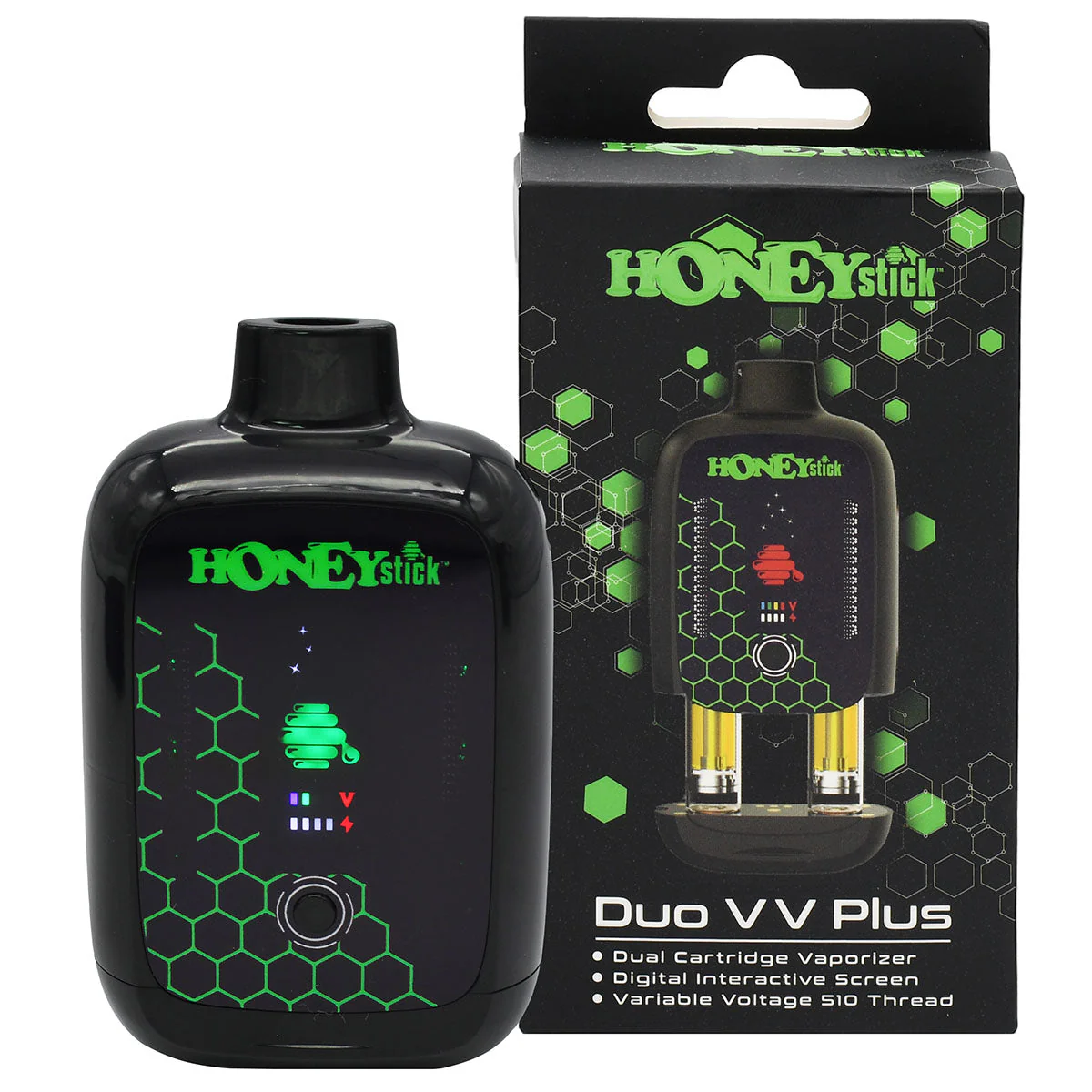 Honeystick DUO VV PLUS 510 Thread Vape Cart Battery - Image 3