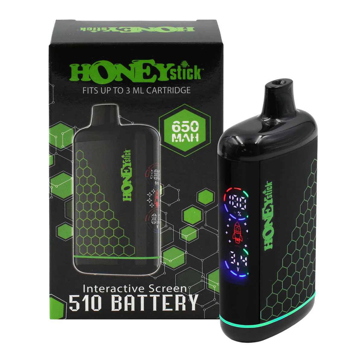 HoneyStick Interactive 510 Thread Vape Cart Battery - Image 17