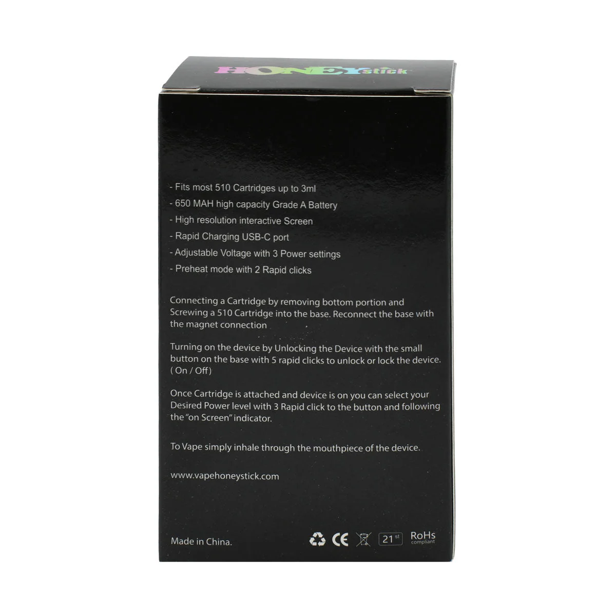 HoneyStick Interactive 510 Thread Vape Cart Battery - Image 34
