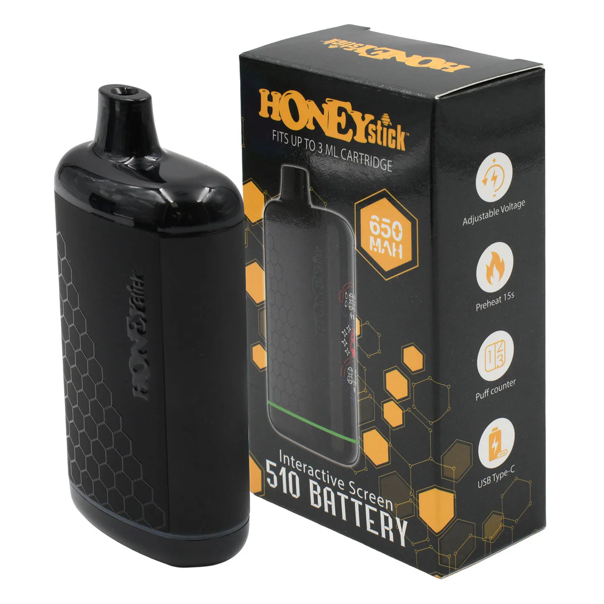 HoneyStick Interactive 510 Thread Vape Cart Battery - Image 9