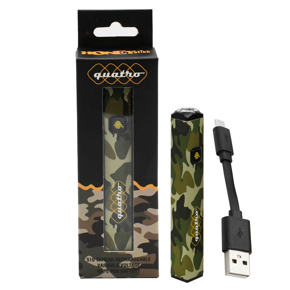 Honeystick Quatro - Square 510 Thread Battery Vape Pen - Image 8