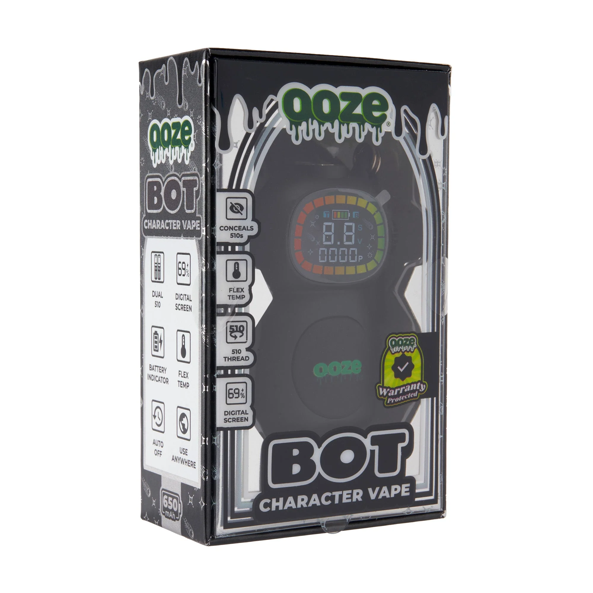 Ooze Bot Dual 510 Thread Vape Cart Battery - Image 4