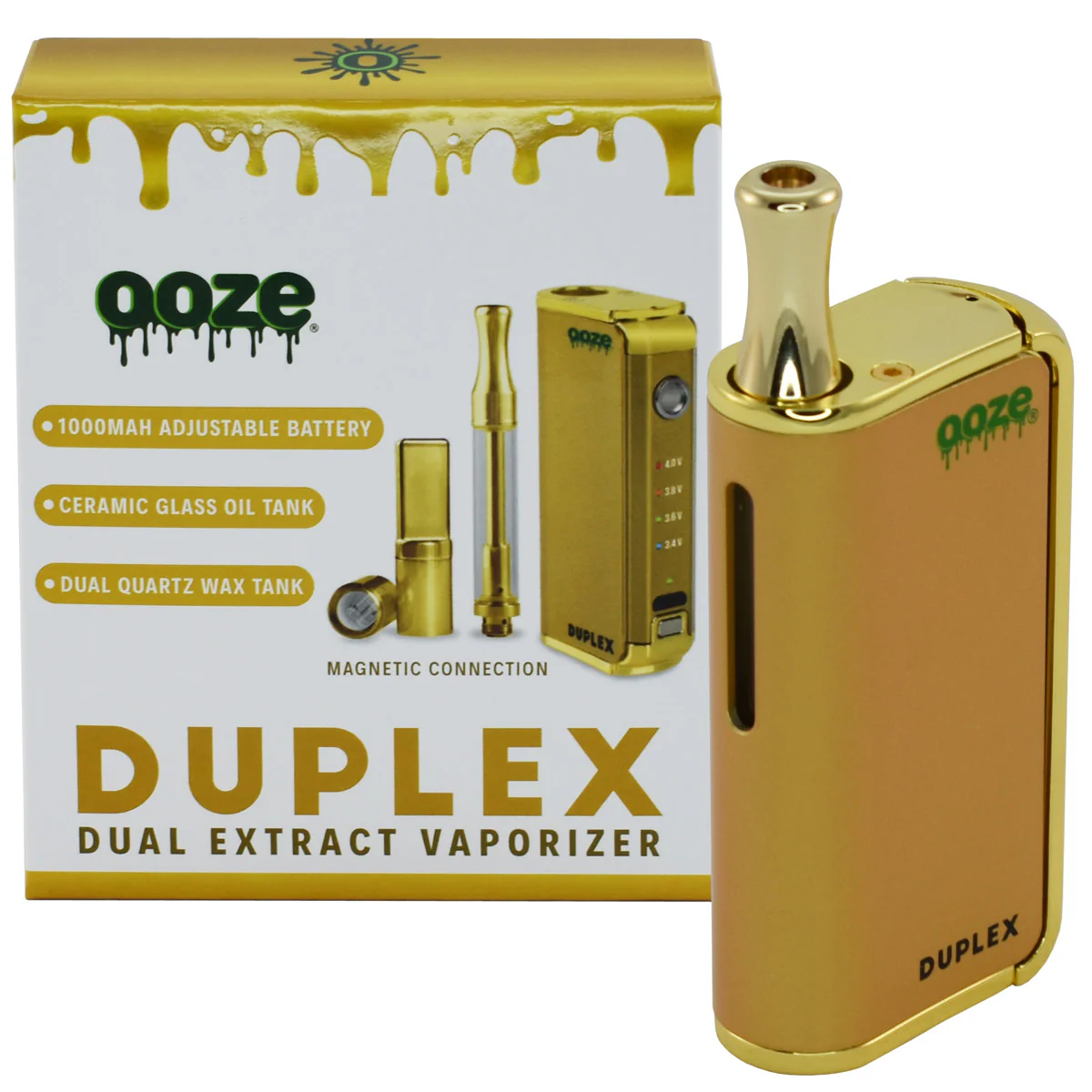 Ooze Duplex Dual Extract 510 Thread Vape Cart Battery Starter Kit - Image 4