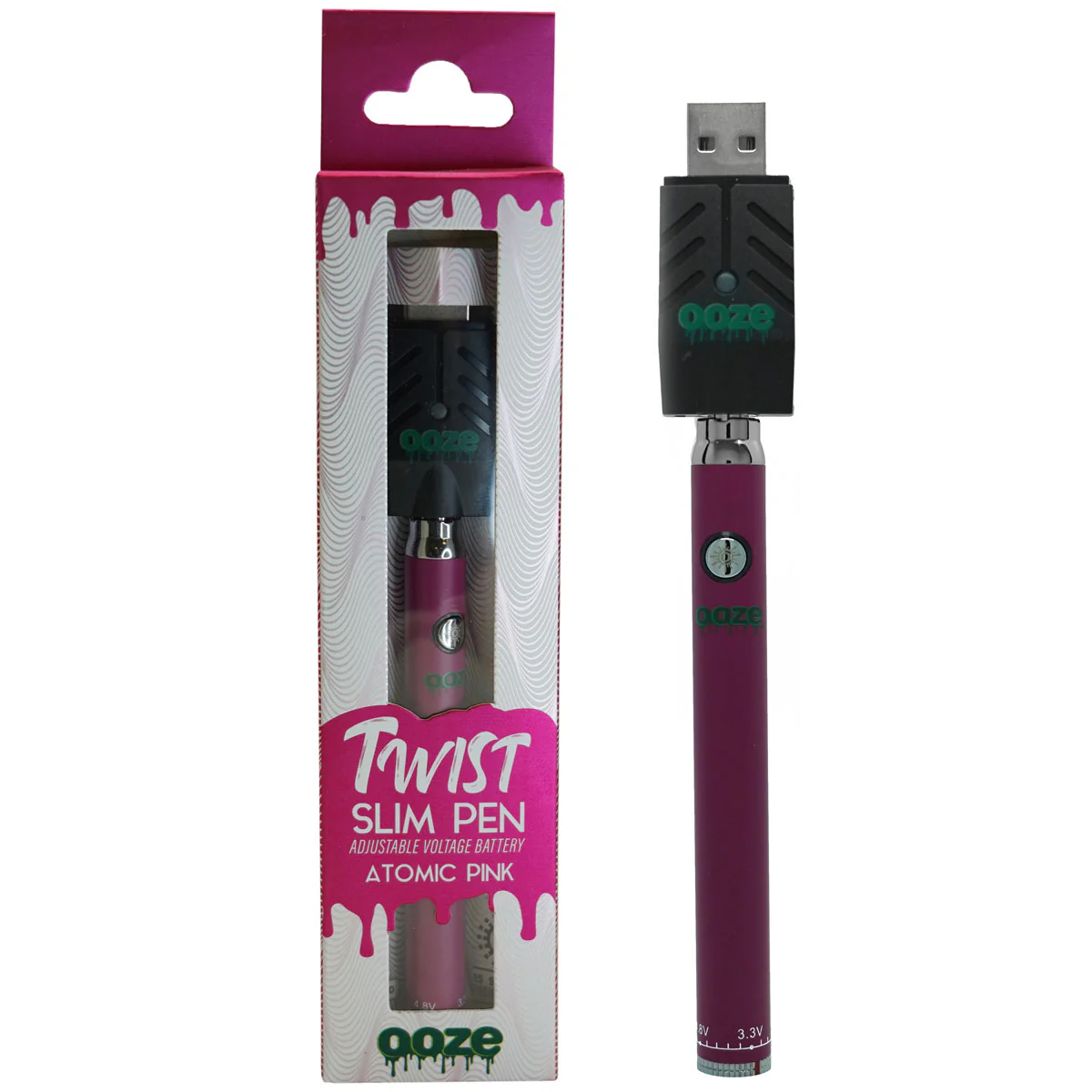 Ooze Slim Twist 510 Thread Vape Cart Pen Battery - Image 3