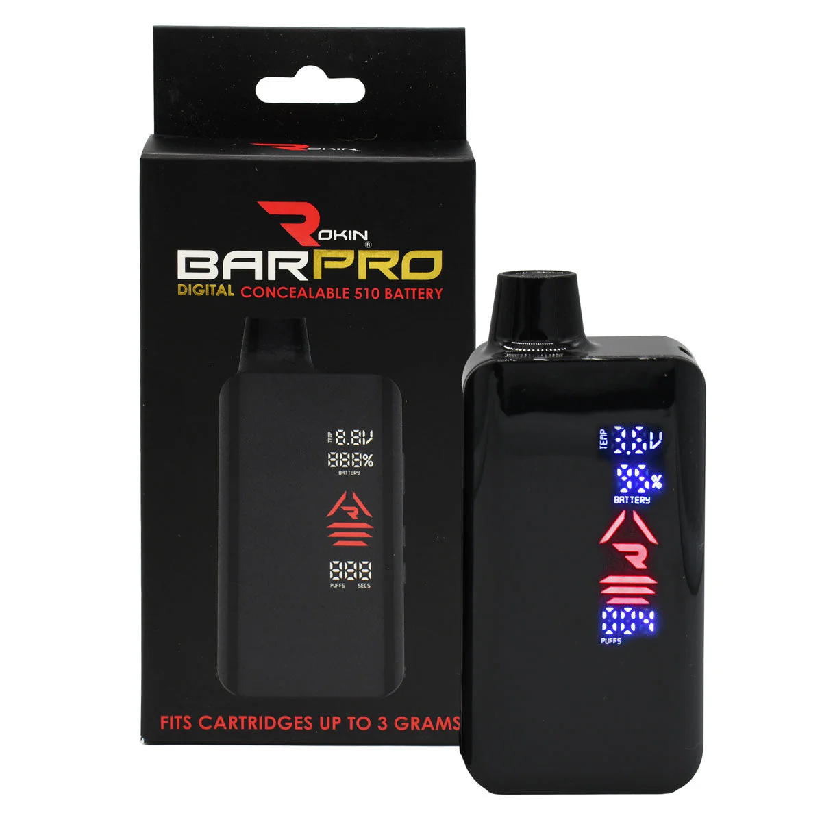Rokin Bar PRO 510 Thread Vape Cart Battery - Image 9