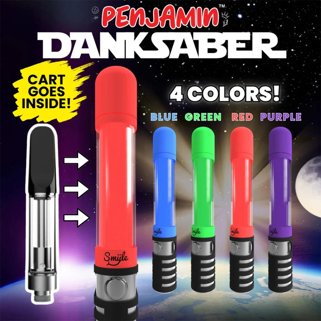 Smyle Labs Danksaber 510 Thread Cart Vape Pen Battery - Image 3