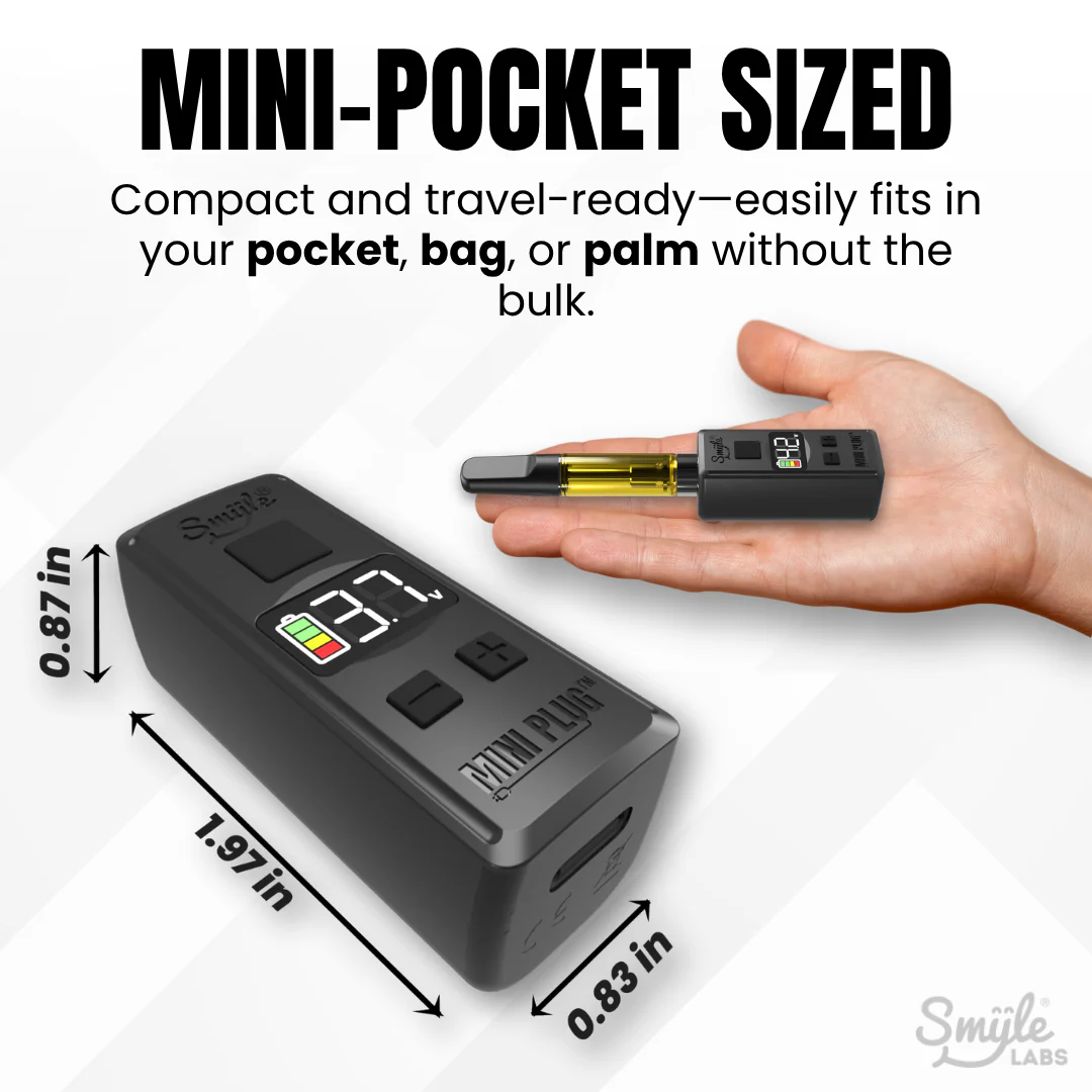 Smyle Labs Mini Plug 510 Thread Vape Cart Battery - Image 9