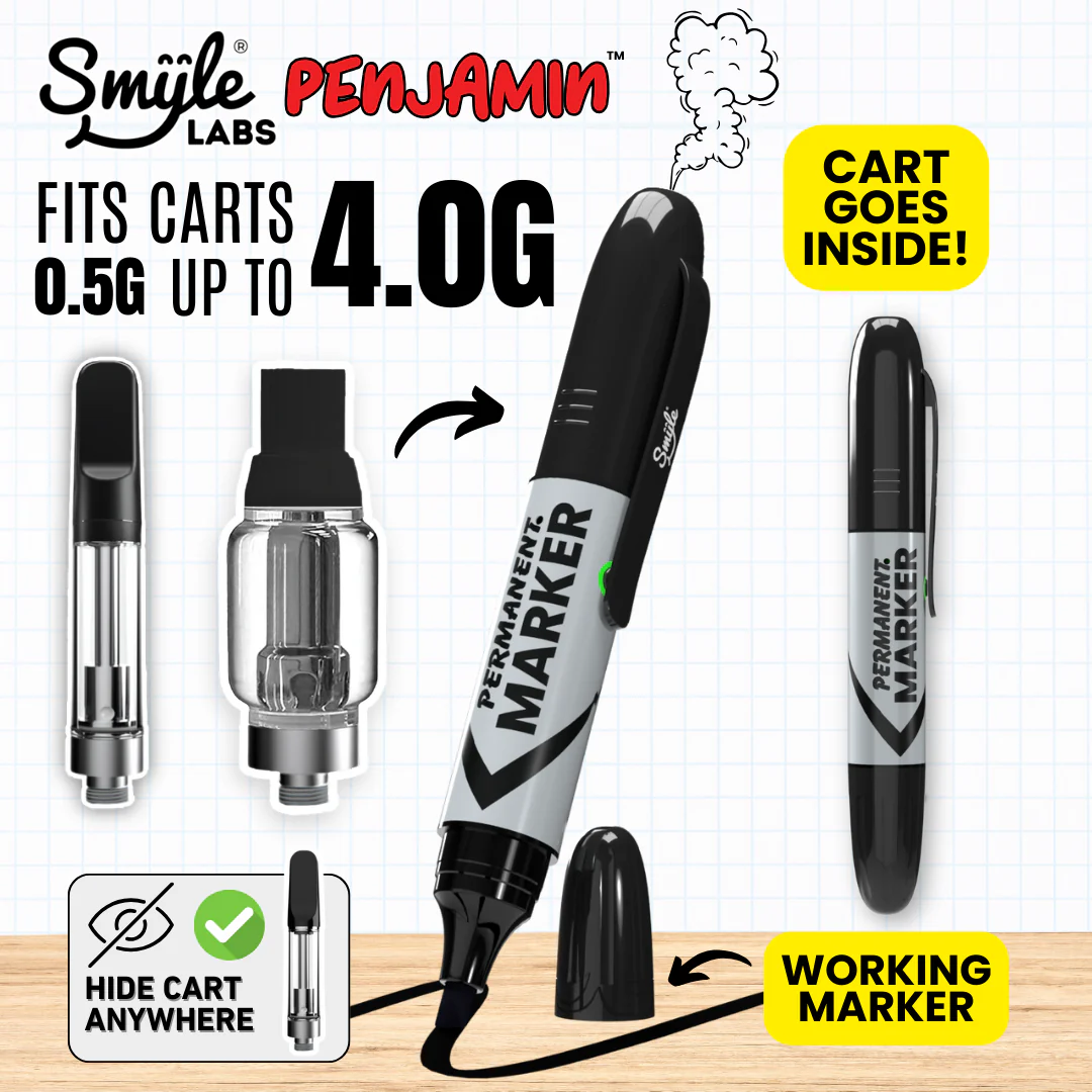 Smyle Labs Permanent Marker 510 Thread Cart Vape Pen Battery - Image 3