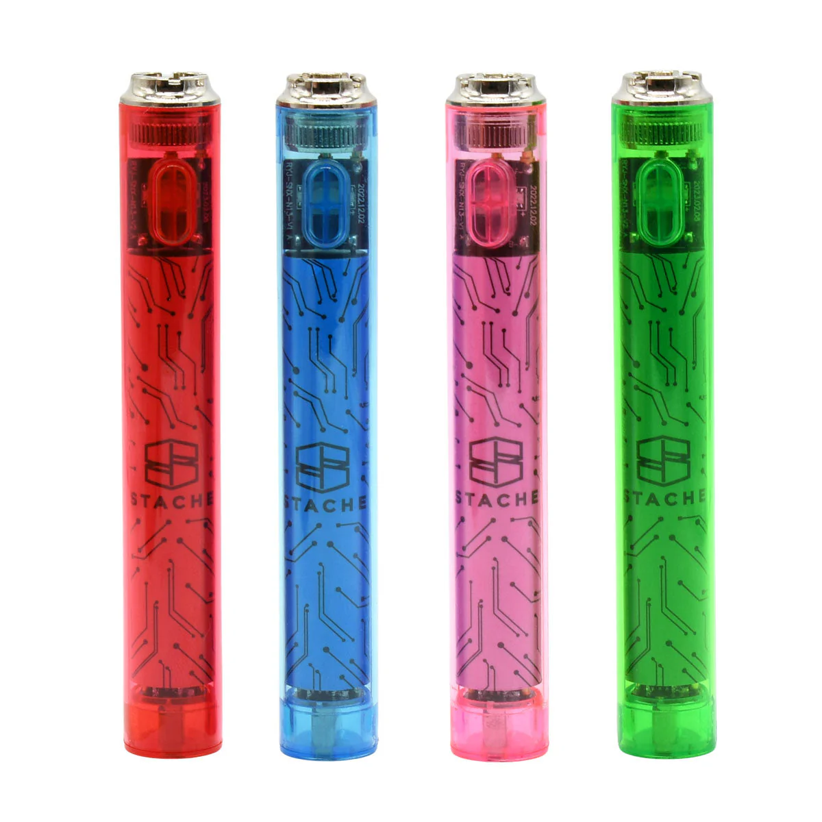 Stache Transparent 510 Thread Vape Cart Pen Battery - Image 3