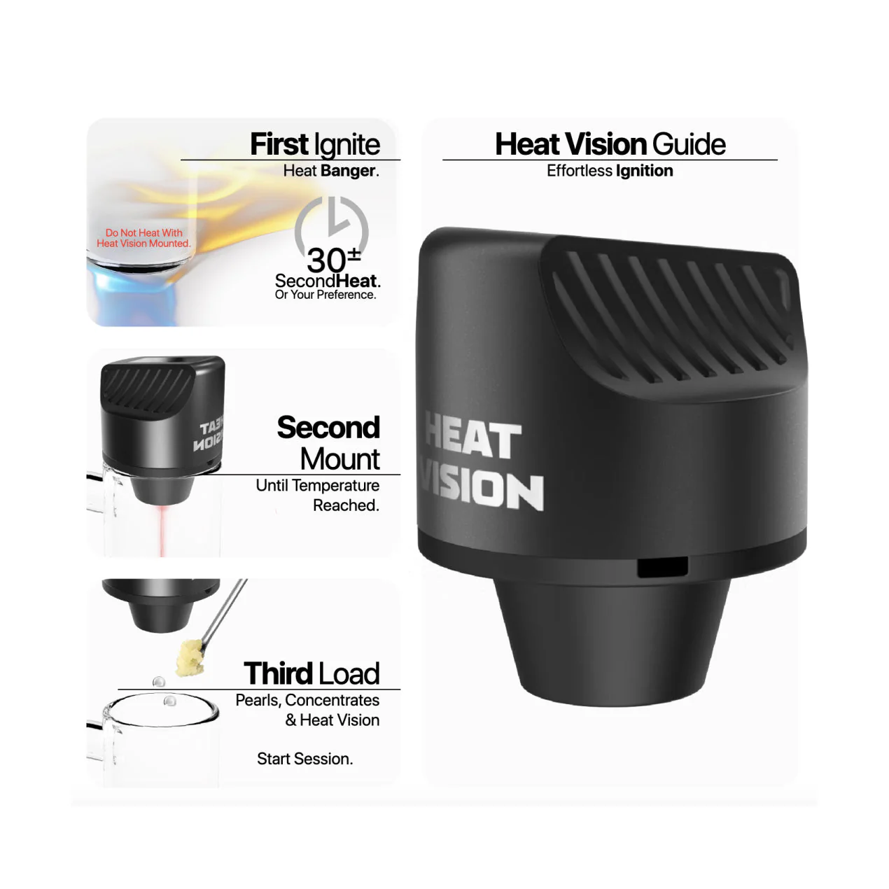 Yocan Black Heat Vision Thermometer Carb Cap - Image 8