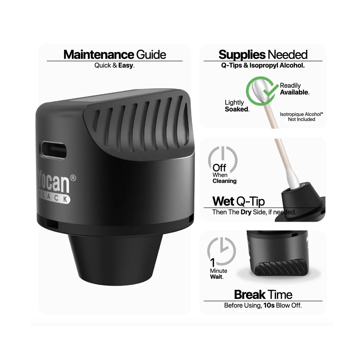 Yocan Black Heat Vision Thermometer Carb Cap - Image 9