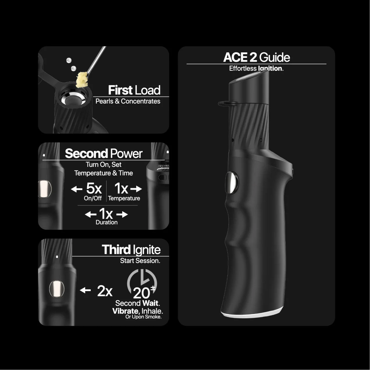 Yocan Black Phaser Ace 2 Dab Pen Concentrate Vaporizer - Image 8