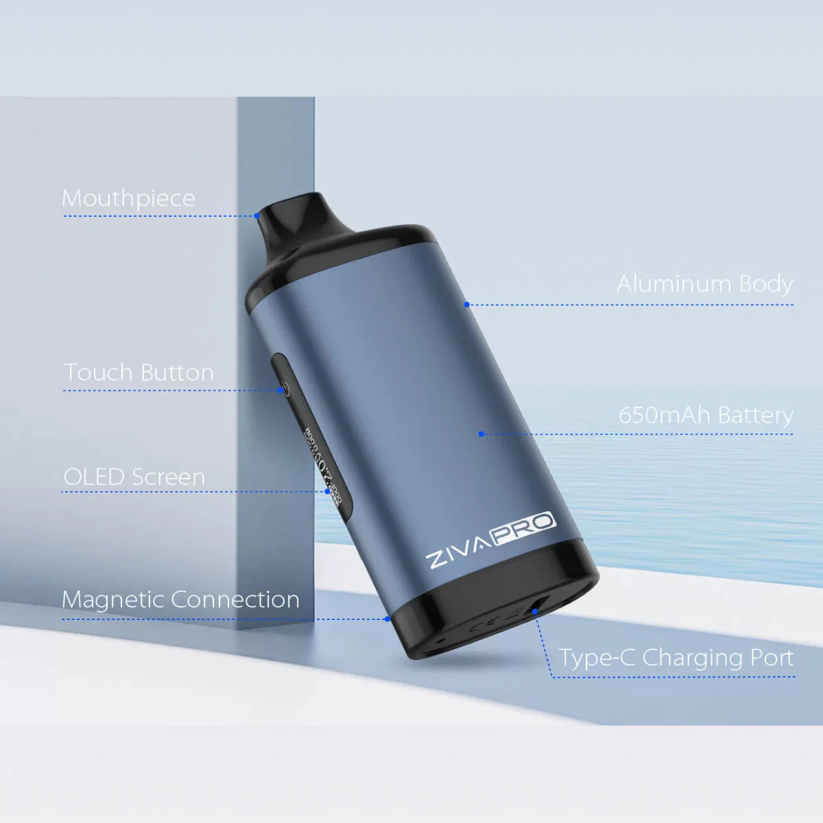 Yocan Ziva Pro Smart 510 Thread Vape Cart Battery - Image 6